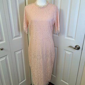 Last Chance Before Donating on 12/1! JUST ME Pink Lace Midi Dress
